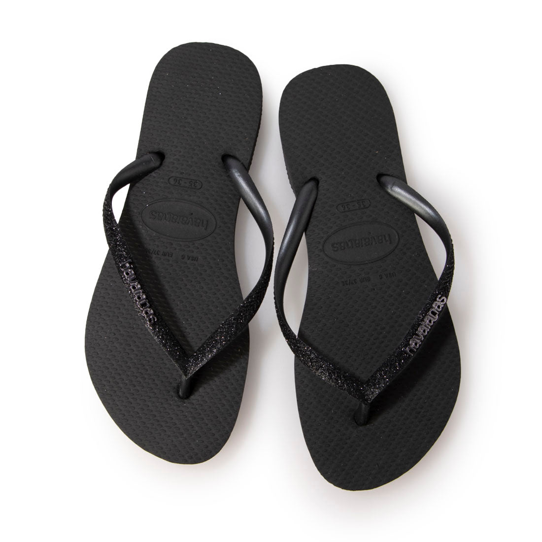 ハワイアナス Havaianas Slim-Glitter-ll-BLACK-BLACK （BLACK/BLACK） BLACK/BLACK