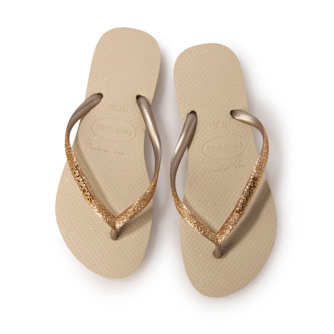 ハワイアナス Havaianas Slim-Glitter-ll-Sand-Golden-Light-Metalico （SAND / GOLDEN LIGHT METALICO） SAND / GOLDEN LIGHT METALICO