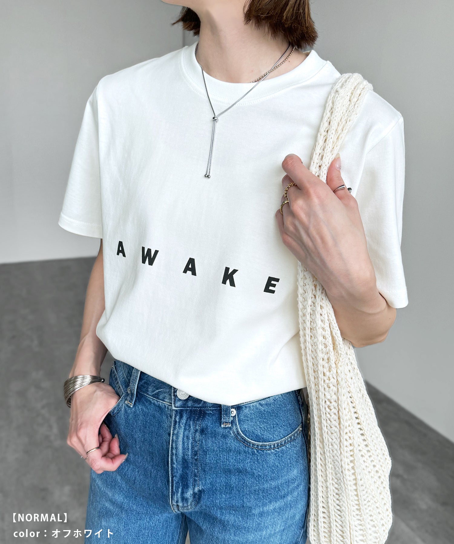 レカ reca 【選べる2サイズ展開】ロゴプリントオーバーサイズTシャツ(R24117ーk/R23132ーk) （オフホワイト） オフホワイト