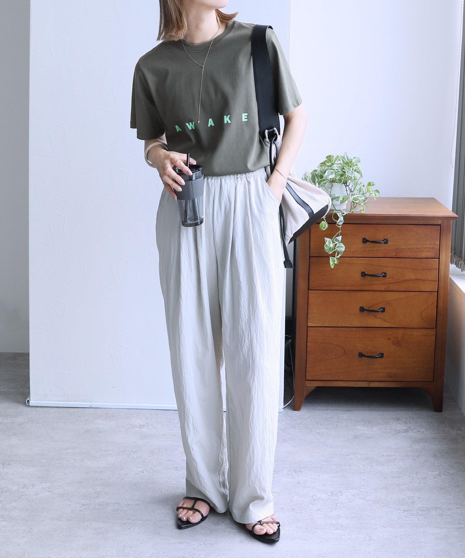 レカ reca 【選べる2サイズ展開】ロゴプリントオーバーサイズTシャツ(R24117ーk/R23132ーk) （オフホワイト） オフホワイト