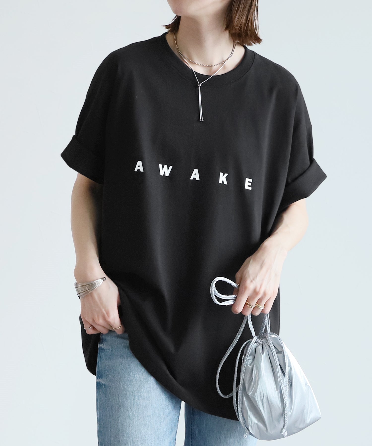 レカ reca 【選べる2サイズ展開】ロゴプリントオーバーサイズTシャツ(R24117ーk/R23132ーk) （オフホワイト） オフホワイト
