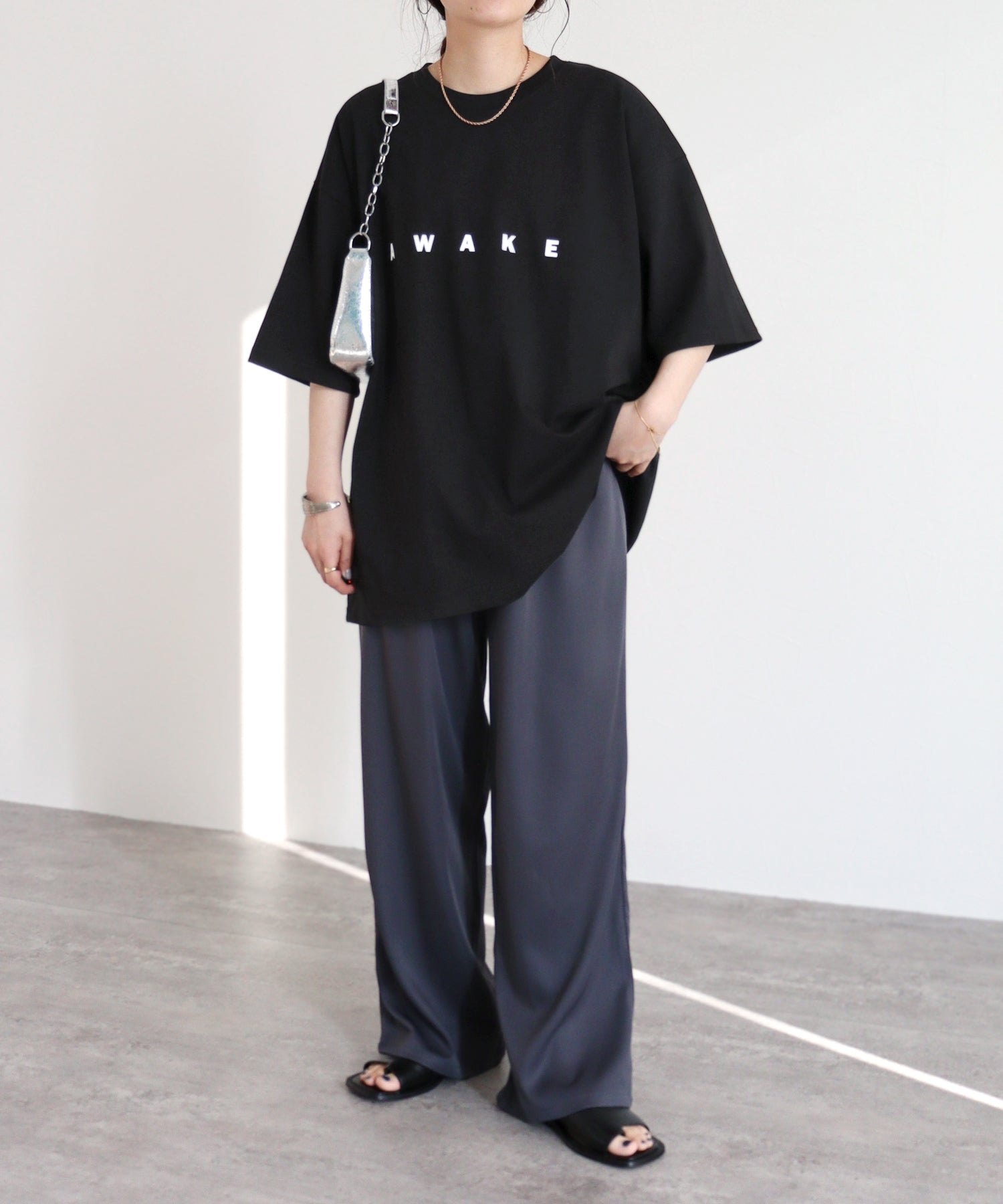 レカ reca 【選べる2サイズ展開】ロゴプリントオーバーサイズTシャツ(R24117ーk/R23132ーk) （オフホワイト） オフホワイト