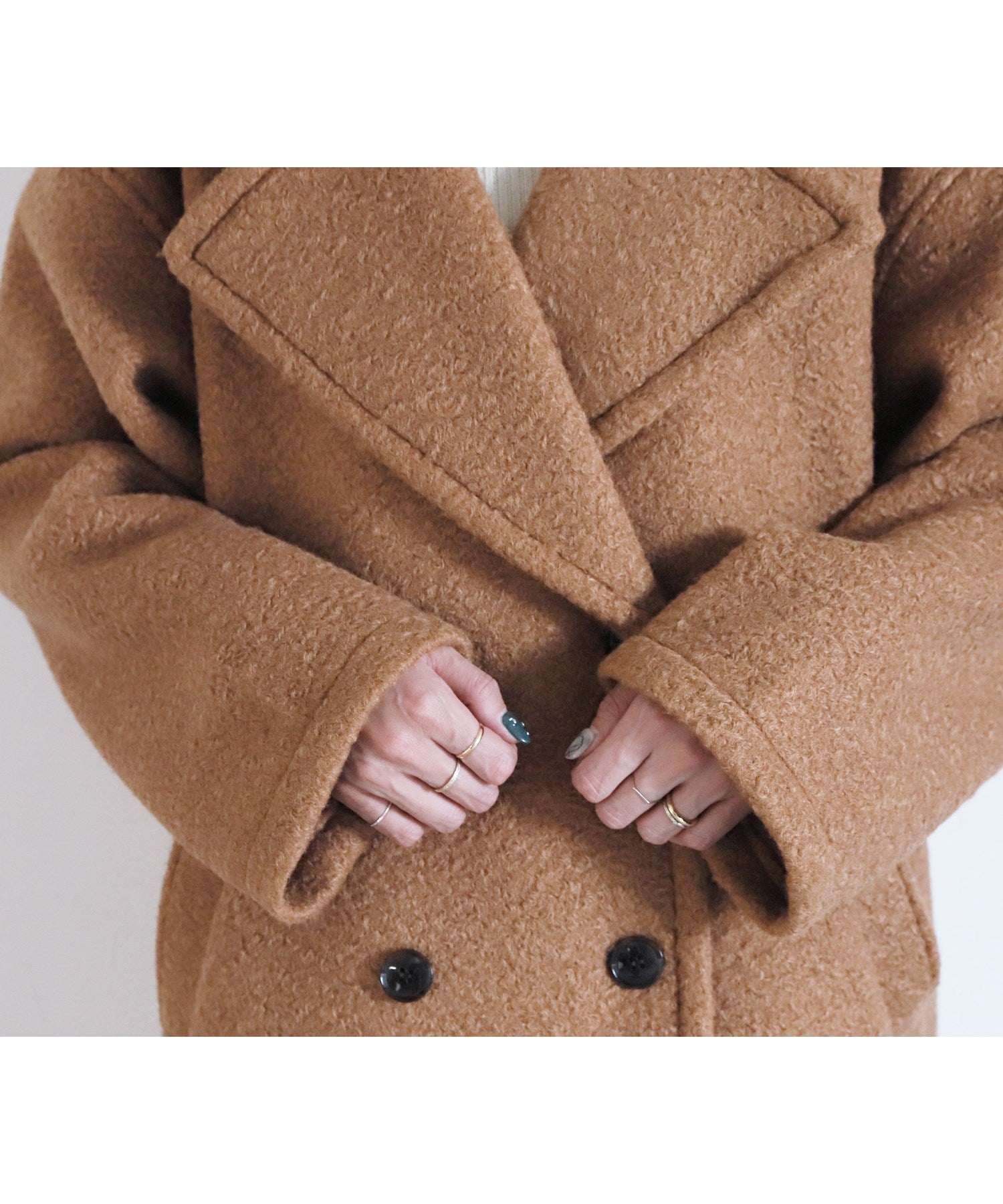 レカ reca 圧縮ブークレロングコート