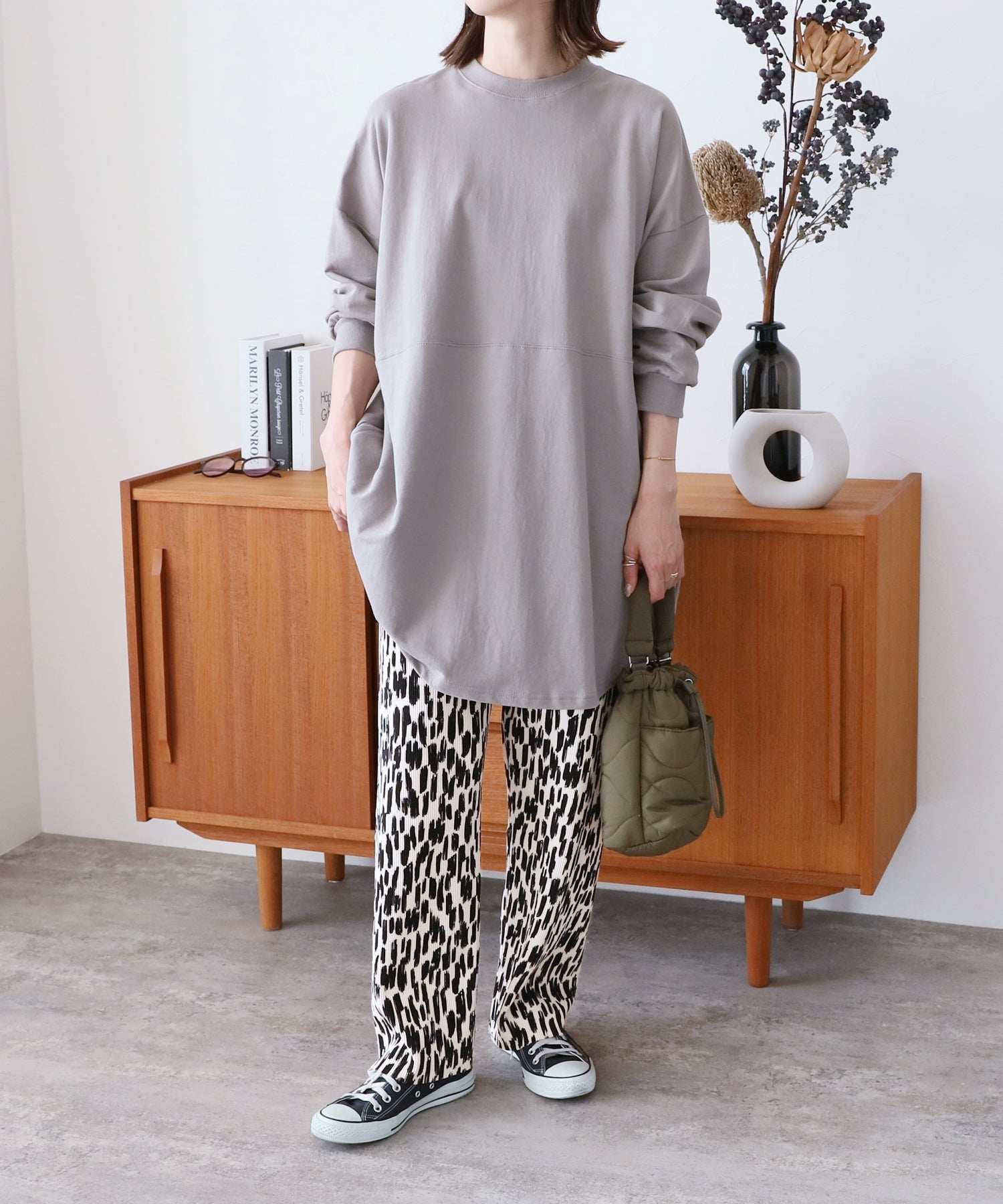 Reca animal print pleated pants
