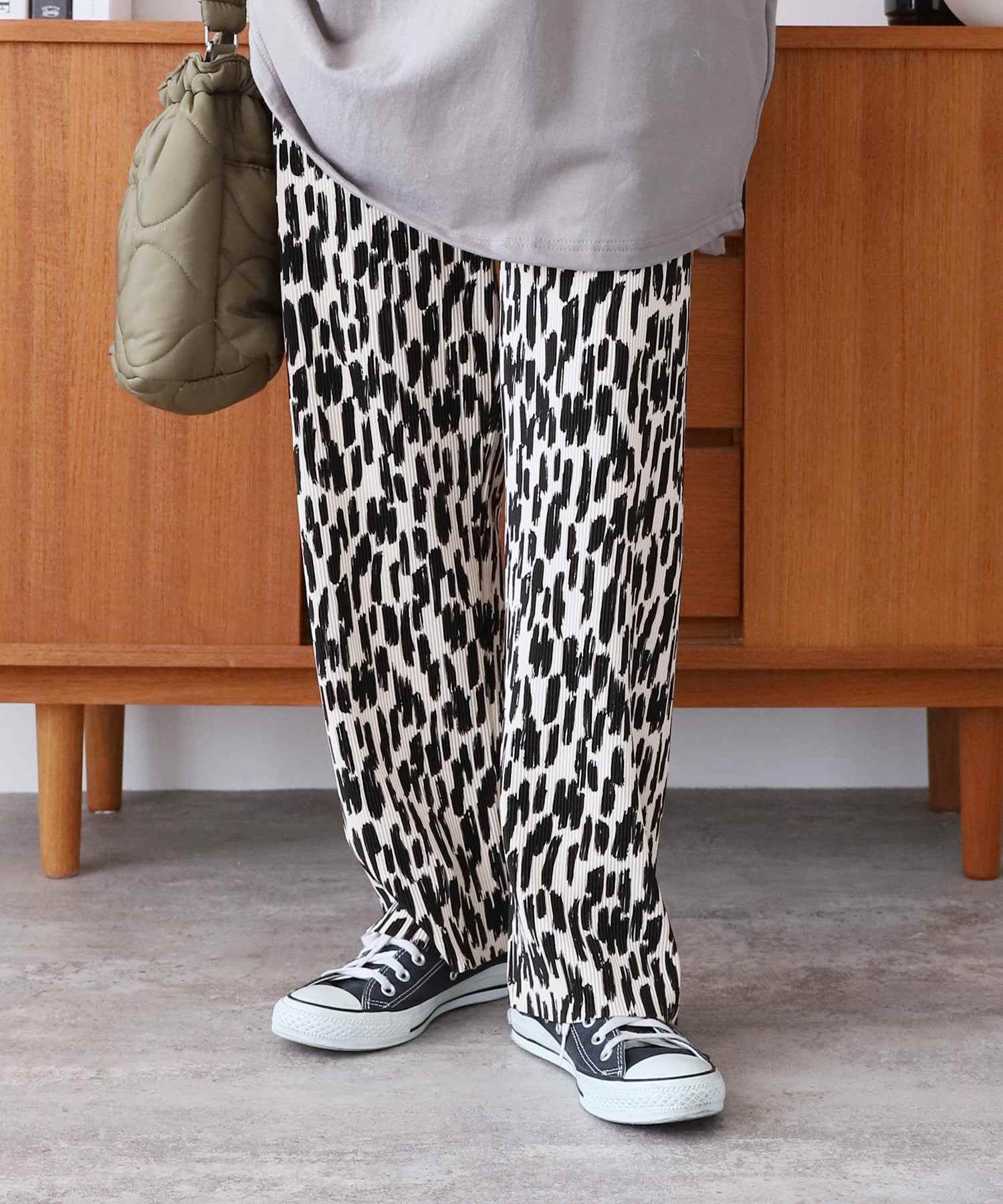 Reca animal print pleated pants
