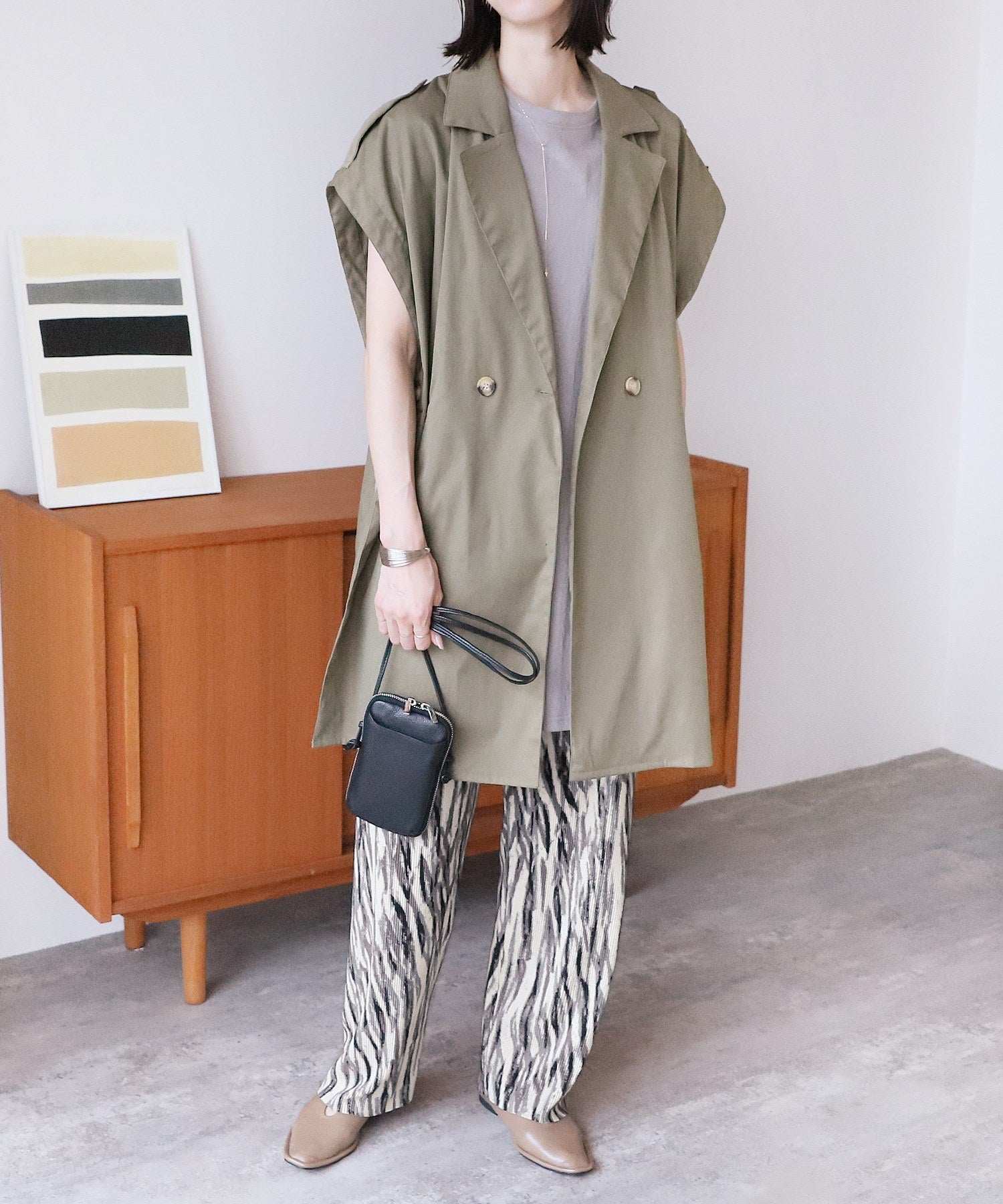 Reca animal print pleated pants