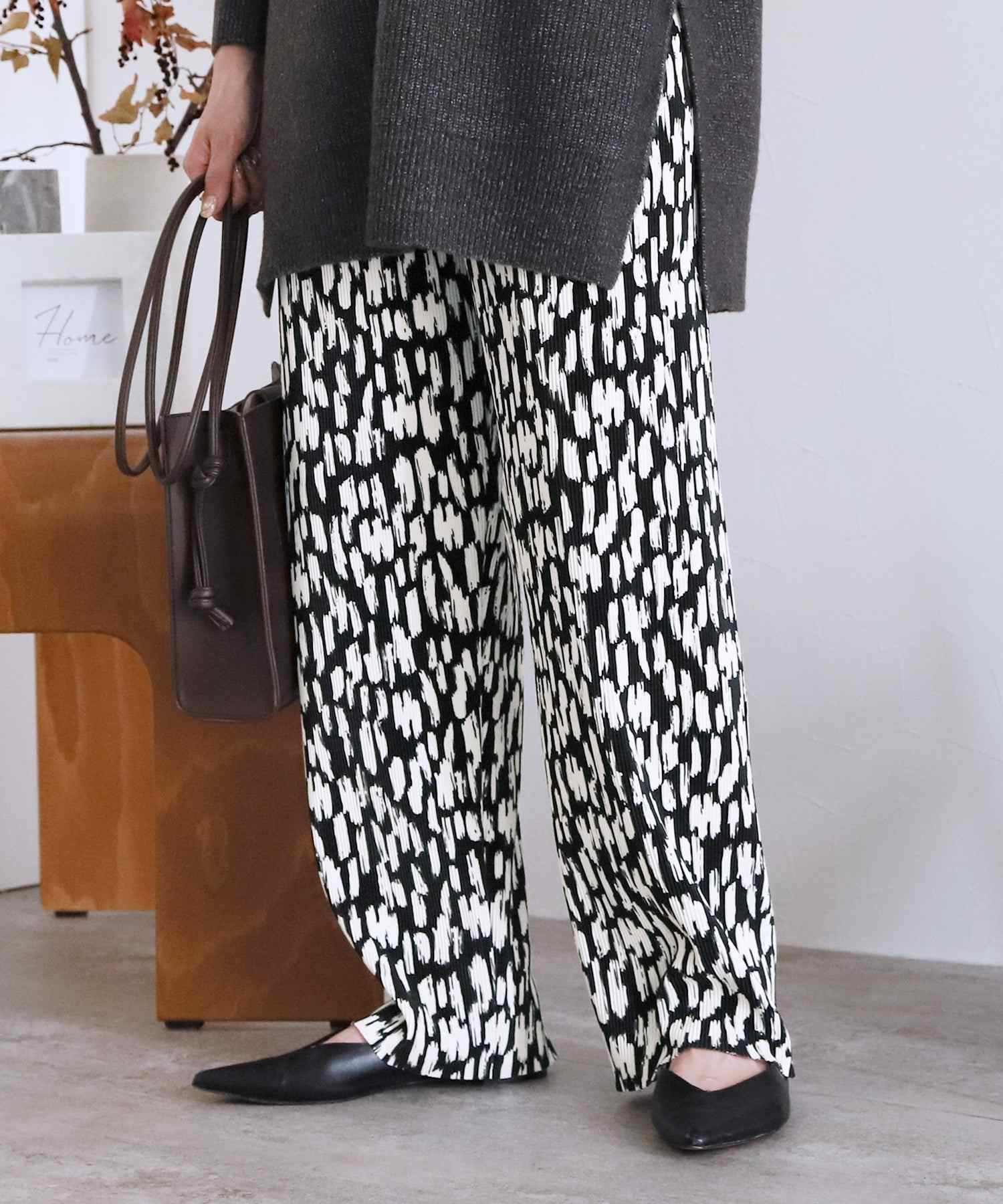 Reca animal print pleated pants