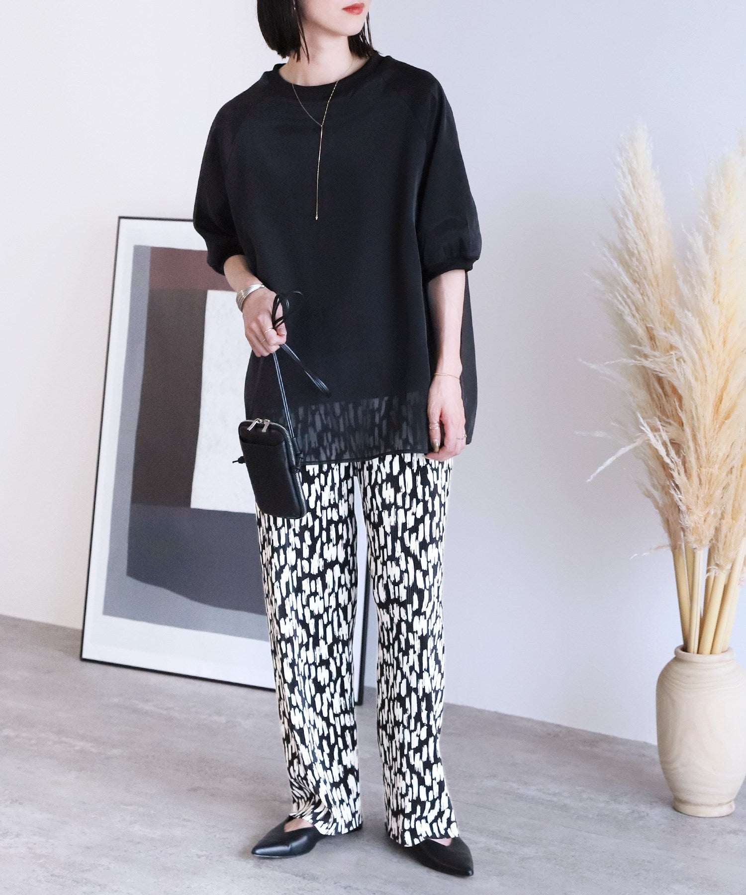 Reca animal print pleated pants