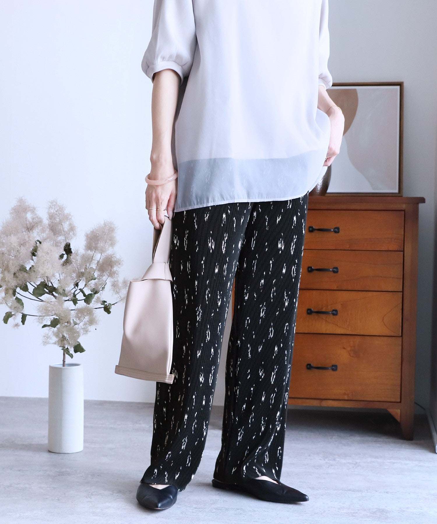 Reca animal print pleated pants