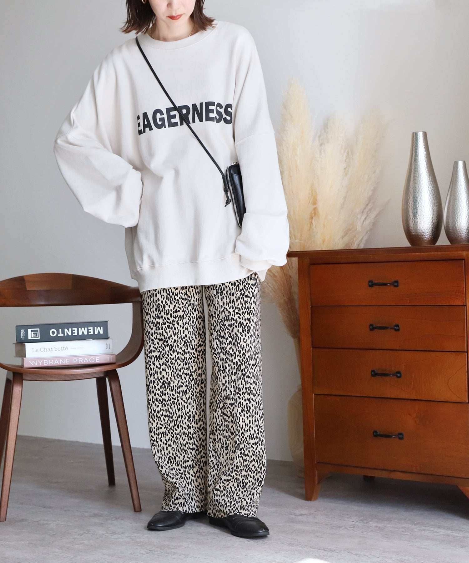 Reca animal print pleated pants