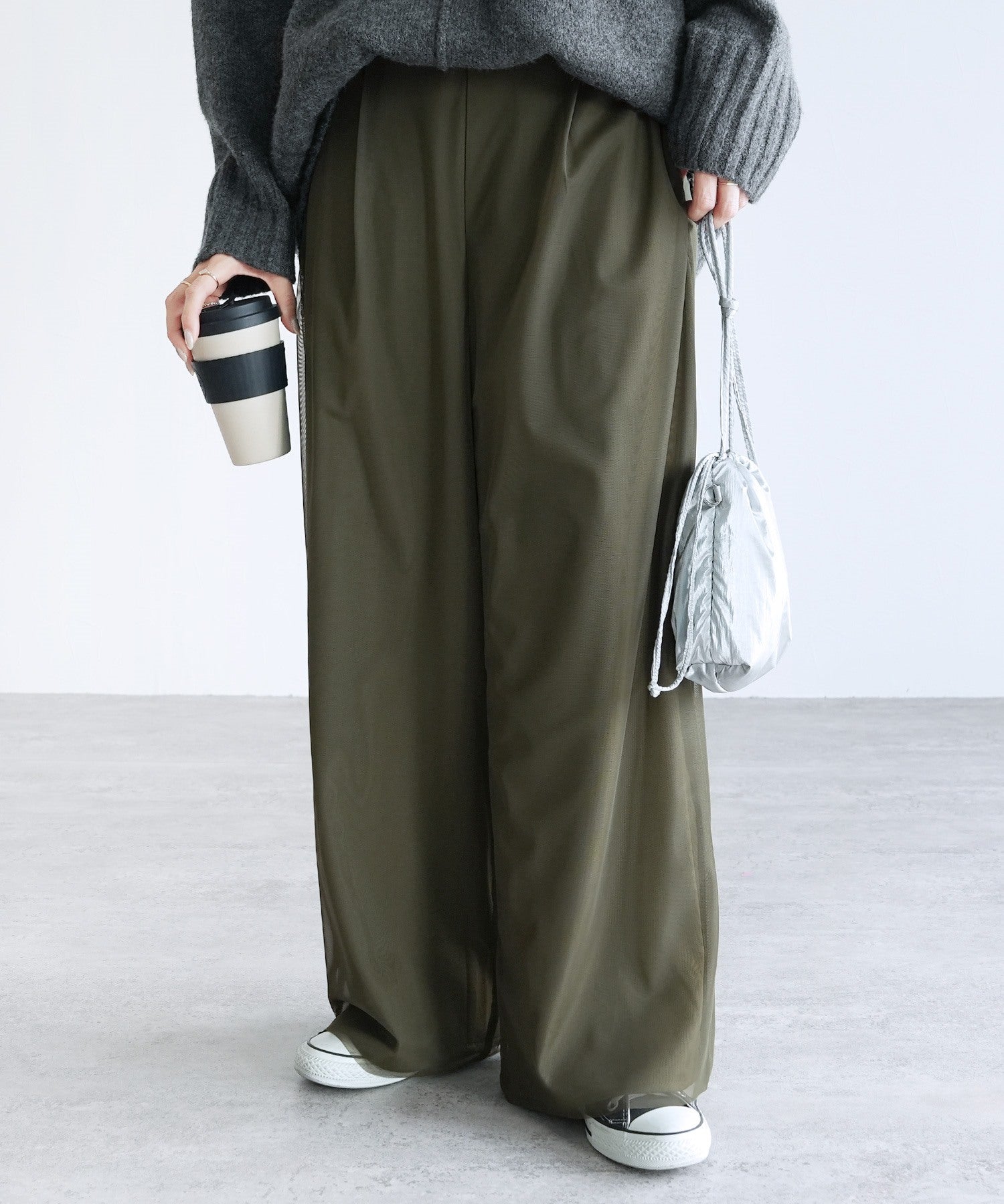 レカ reca チュールレイヤードパンツ（zn32080） （オリーブ） オリーブ