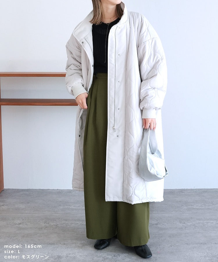 レカ reca サイドベルト付ワイドパンツ