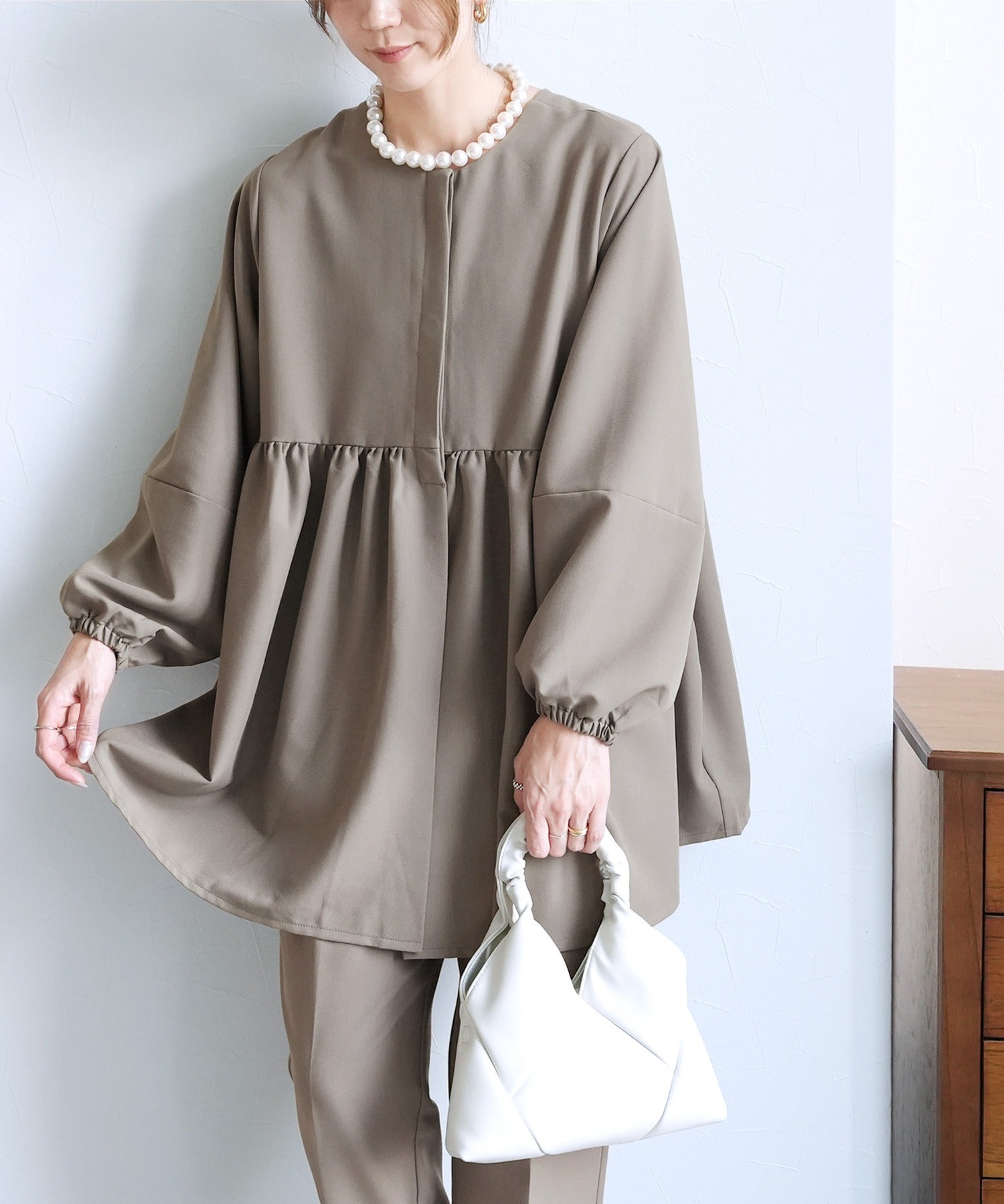 レカ reca ペプラムジャケット×テーパードパンツ2点セット（bel-hr-0622-set）（ブラック）オケージョン セットアップ ブラック