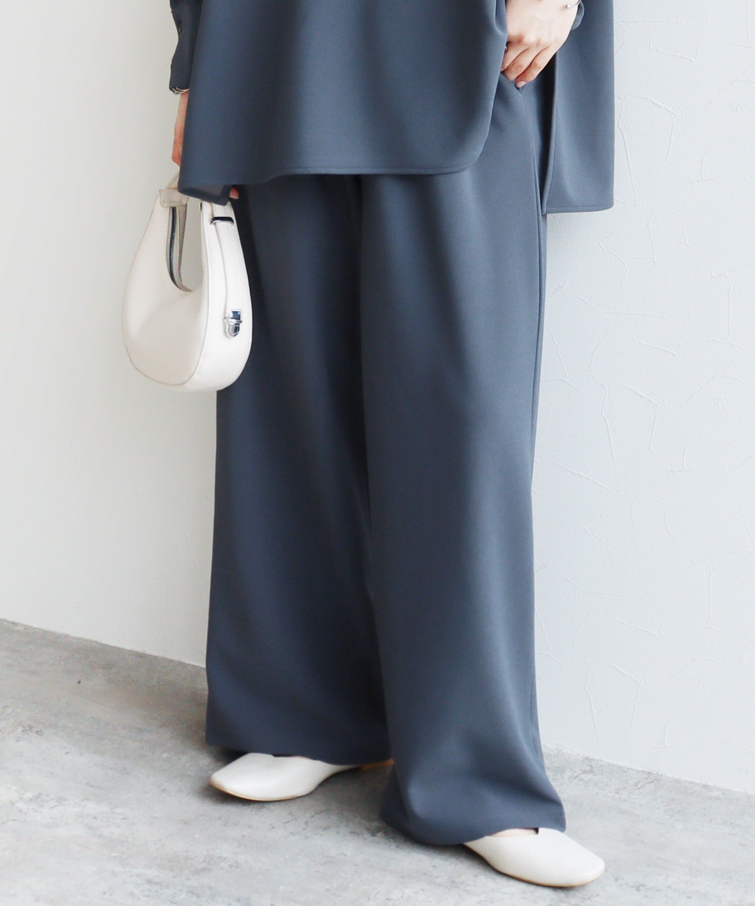 レカ reca カットジョーゼットリラクシーワイドパンツ（y1110） （ブラック） ブラック