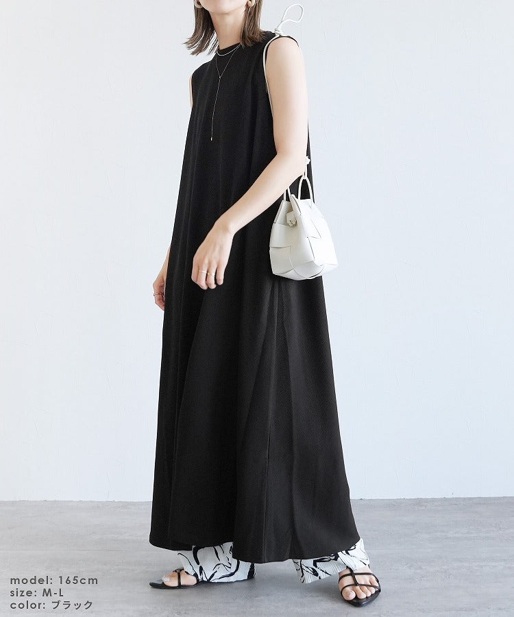 レカ reca エンボス風Aラインワンピース（my-3n23-1312） （チャコール） チャコール