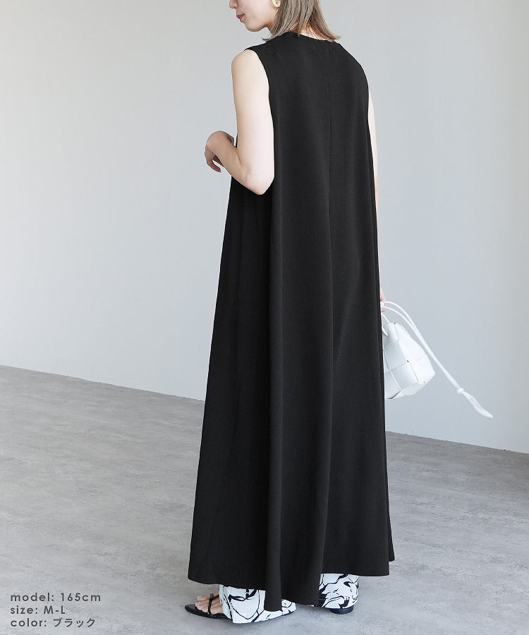 レカ reca エンボス風Aラインワンピース（my-3n23-1312） （チャコール） チャコール