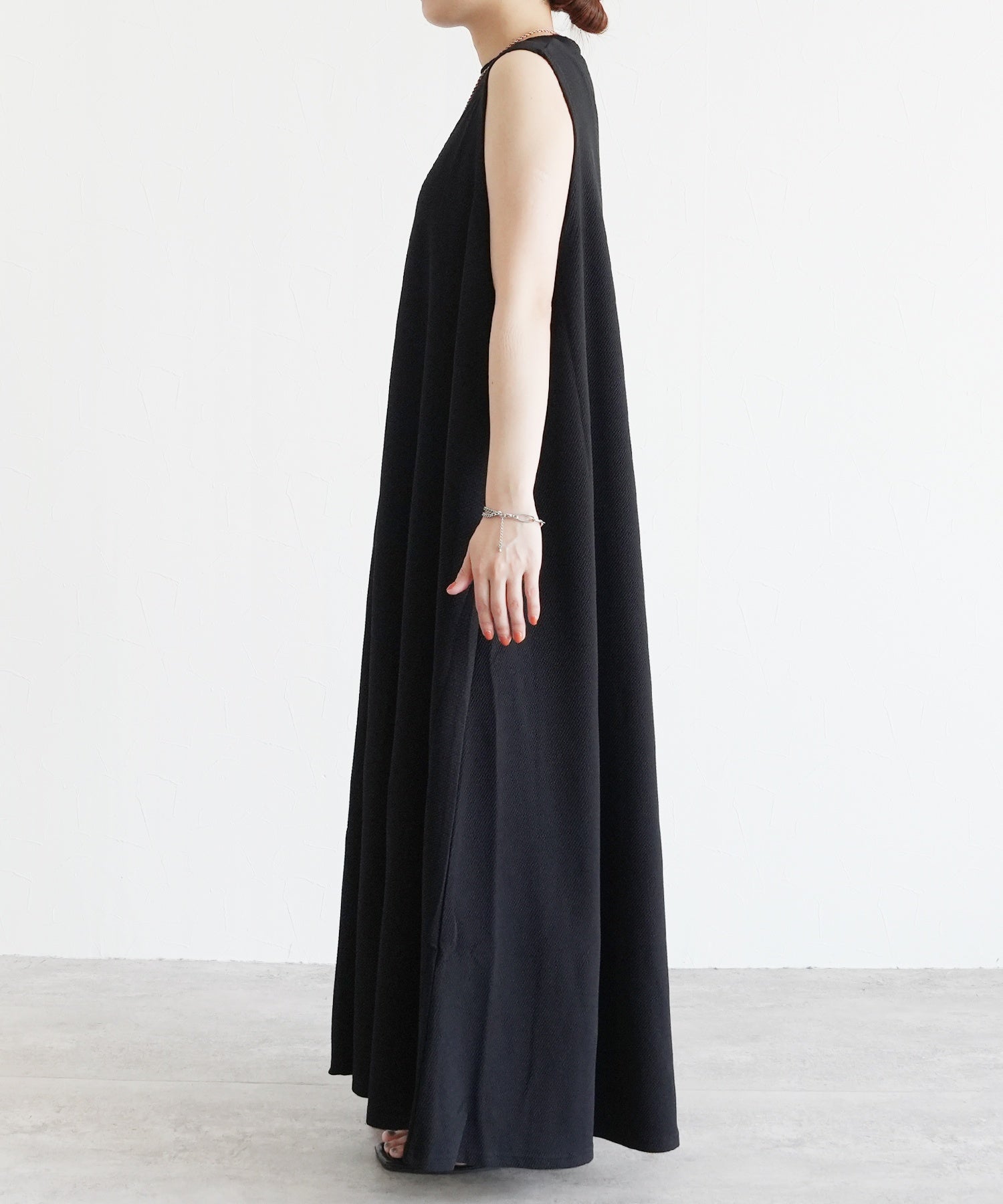 レカ reca エンボス風Aラインワンピース（my-3n23-1312） （チャコール） チャコール