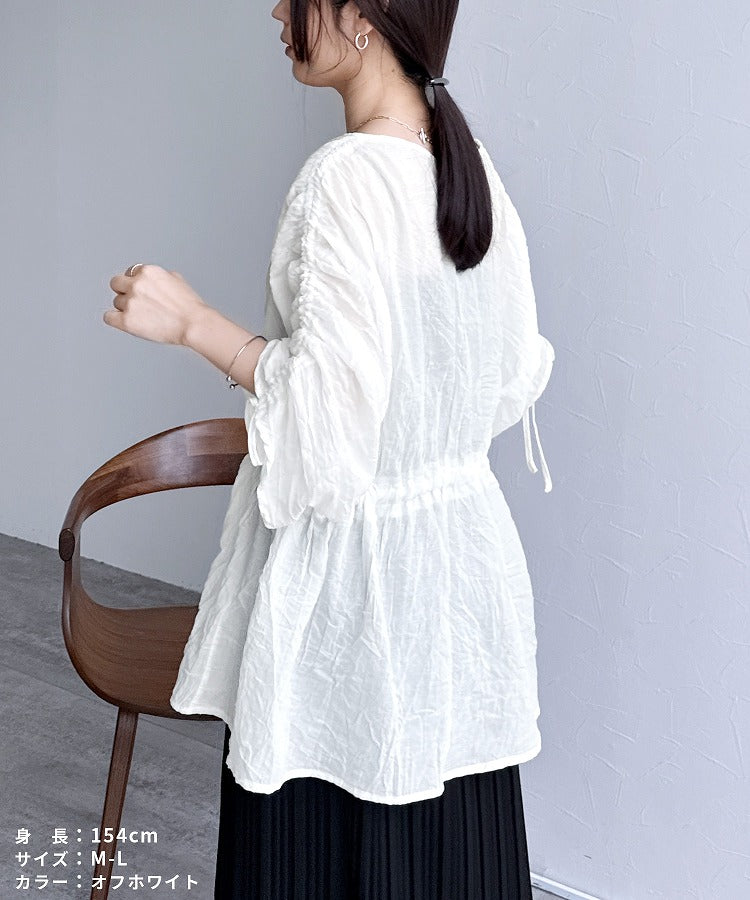 レカ reca Vネックオーバーブラウス(my-4N35-9303-B) （テラコッタ） テラコッタ