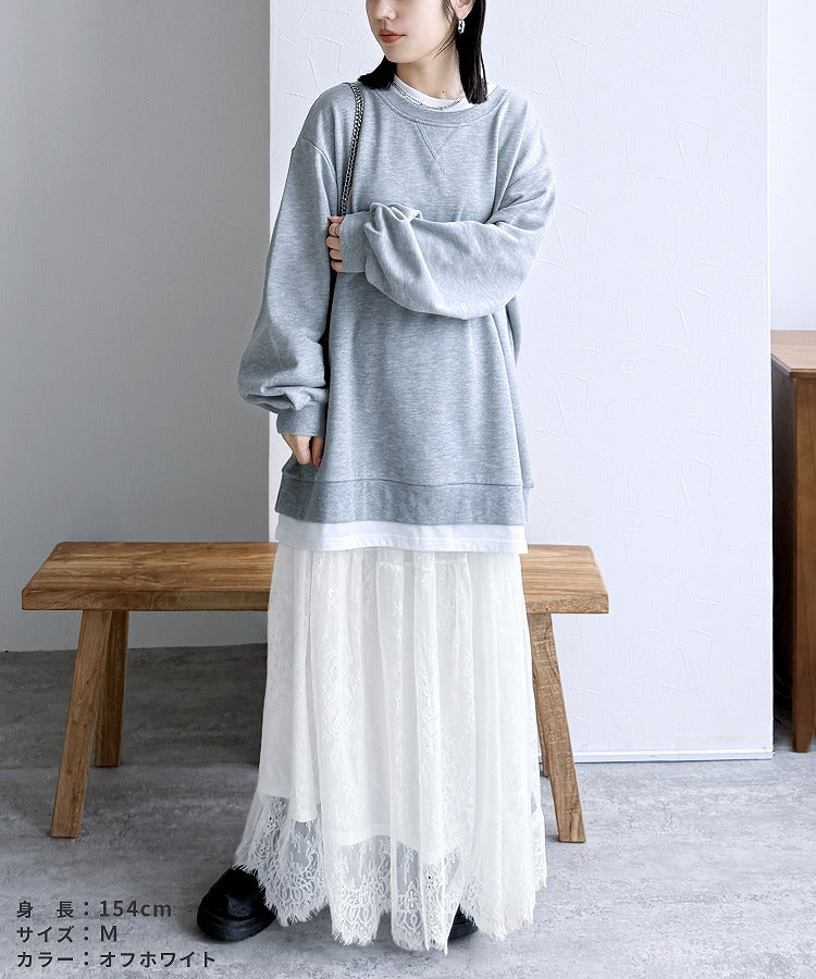 レカ reca 切り替えデザインレーススカート（p263588） （ブラック） ブラック