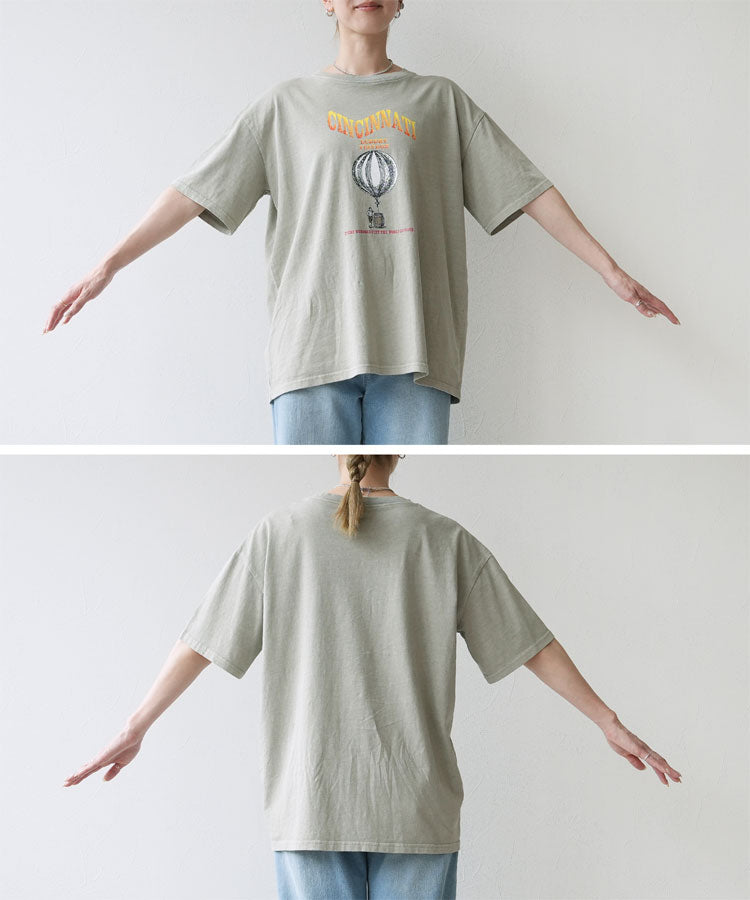 レカ reca ヴィンテージ気球プリントロゴTシャツ（bel-z-33324） （オレンジ） オレンジ