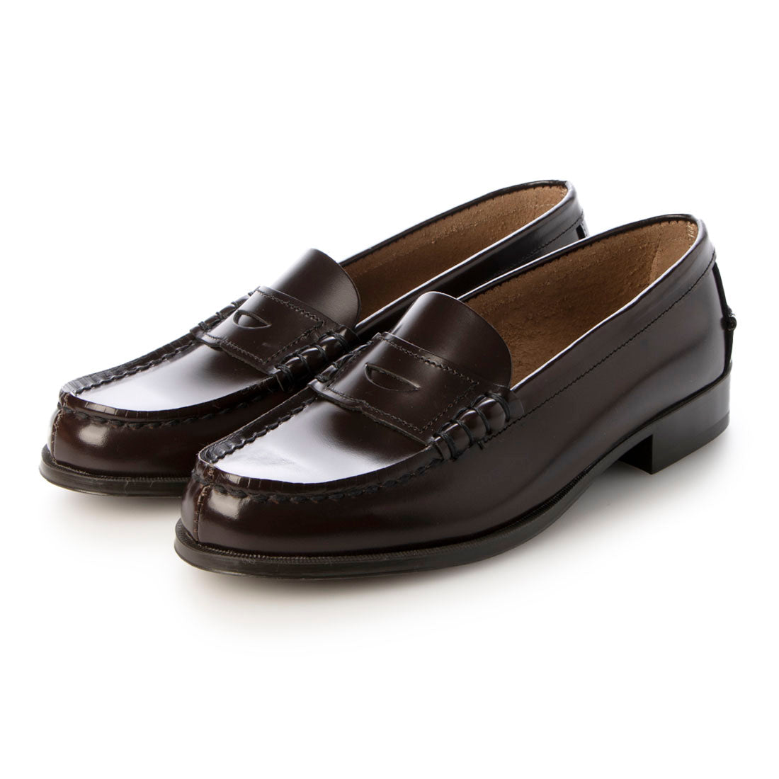 HARUTA Cowhide Coin Loafers, Wide, 3E, 3048