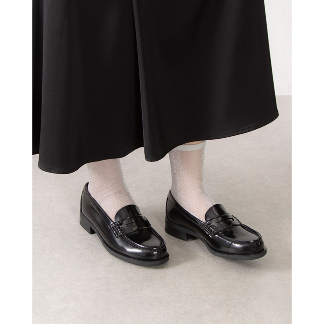 ハルタ HARUTA 3Eコインローファー 4505 （ブラック） ブラック