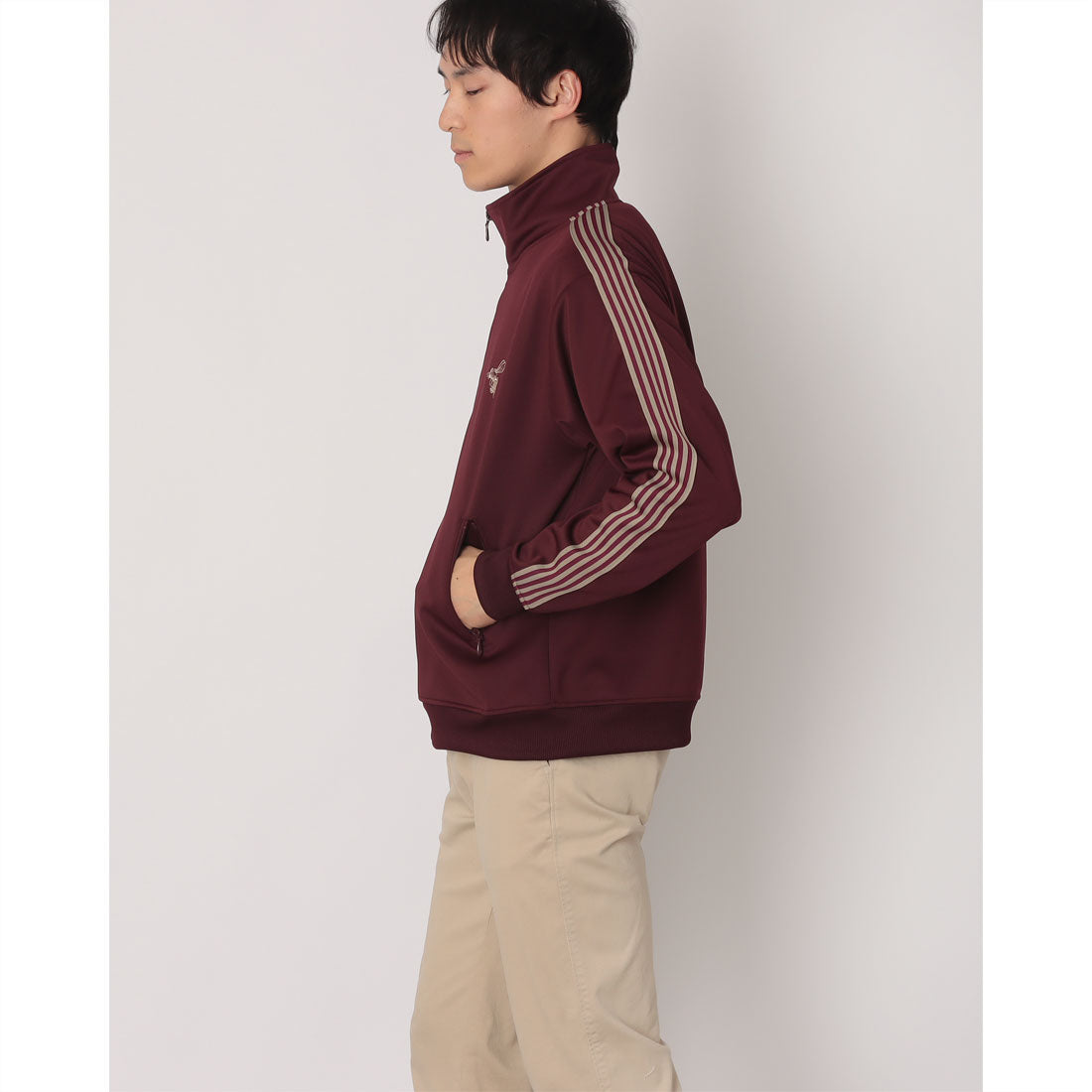 マガジンデモードコンタクト MAGASIN DE MODE CONTACT サイドラインZIPUPトラッカー （ワイン） ワイン