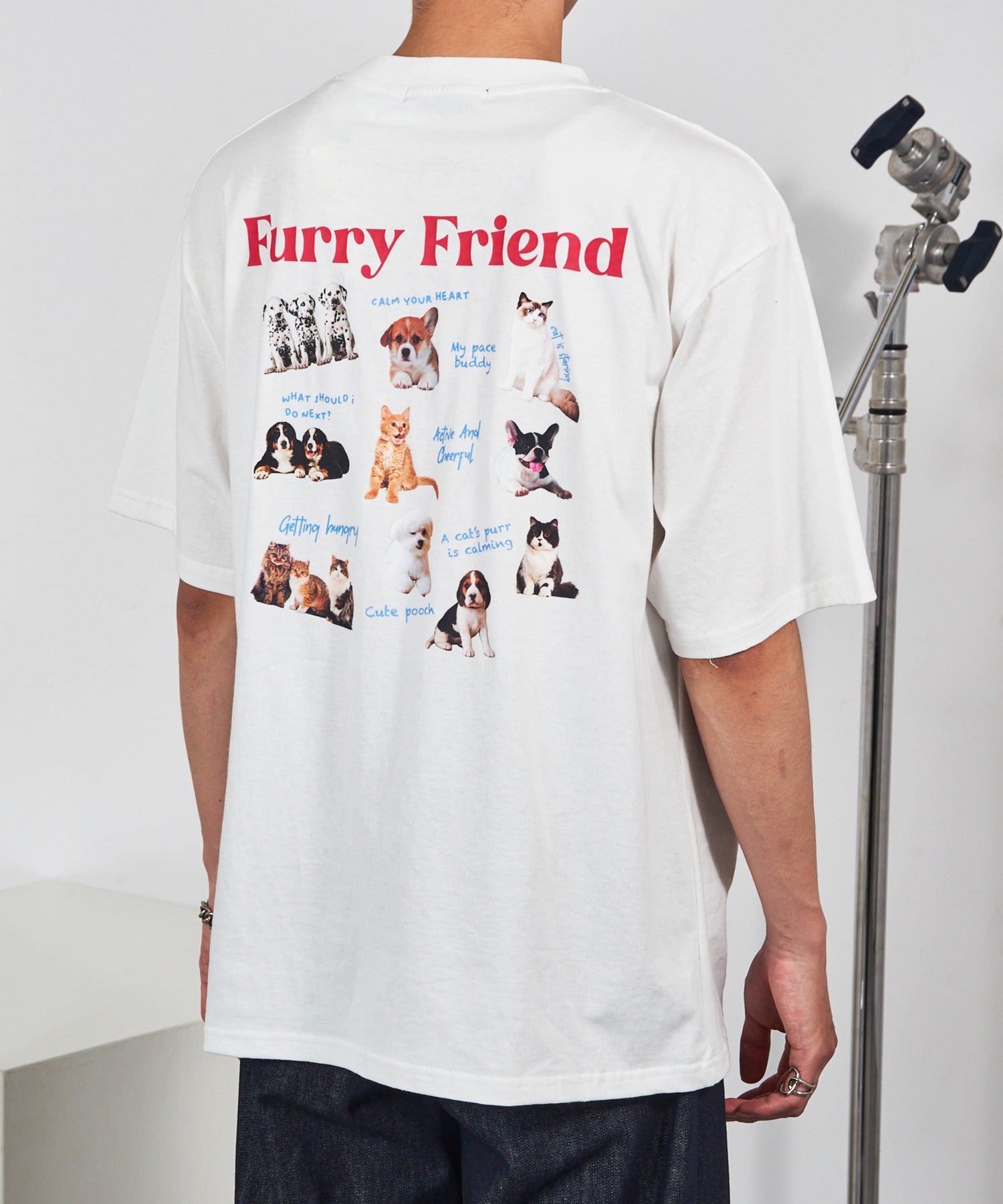 マガジンデモードコンタクト MAGASIN DE MODE CONTACT アニマルプリントTシャツ （オフホワイト） オフホワイト