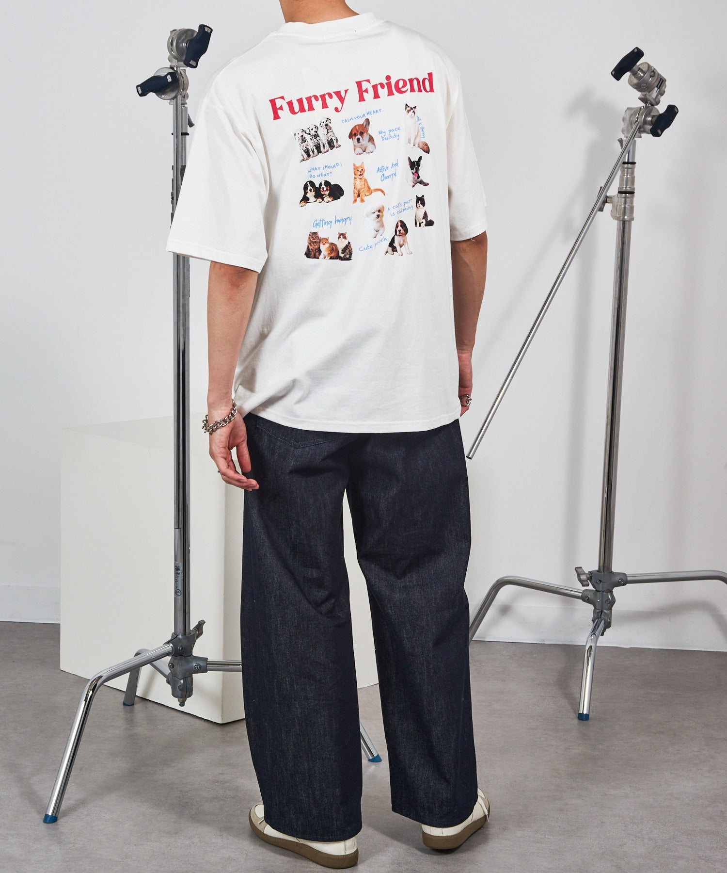 マガジンデモードコンタクト MAGASIN DE MODE CONTACT アニマルプリントTシャツ （オフホワイト） オフホワイト