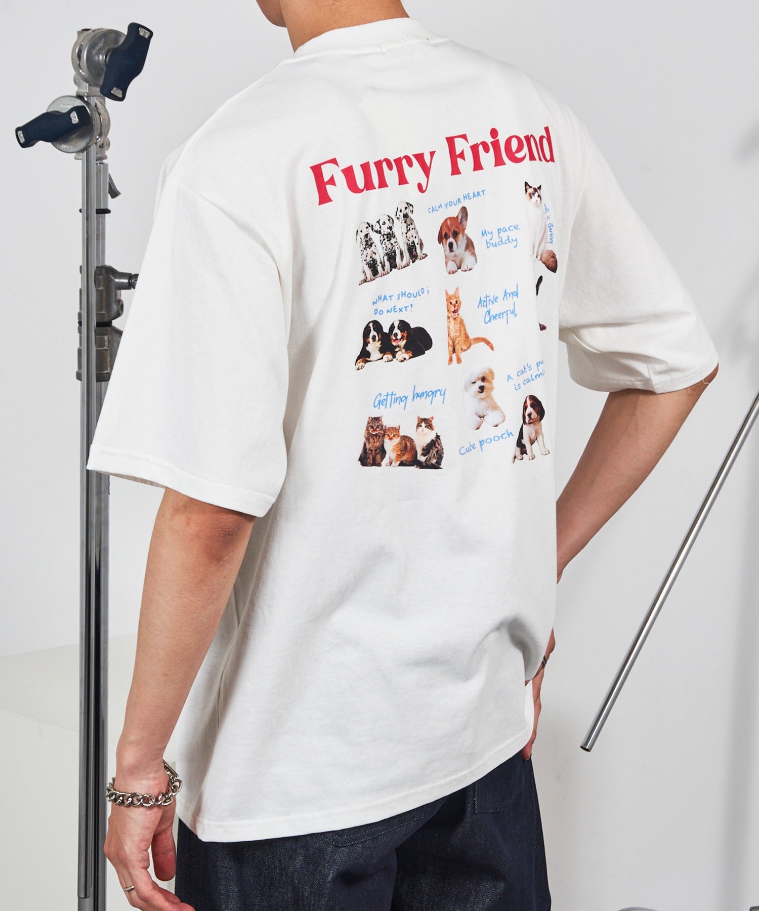 マガジンデモードコンタクト MAGASIN DE MODE CONTACT アニマルプリントTシャツ （オフホワイト） オフホワイト