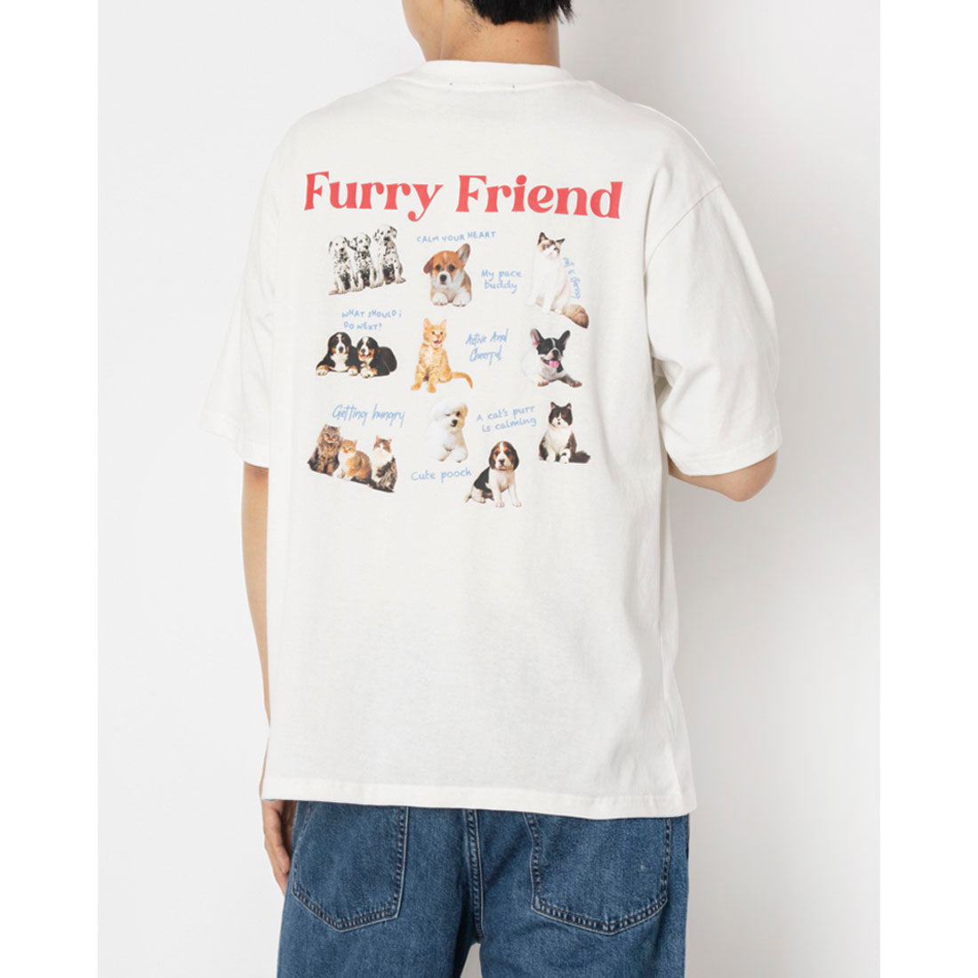 マガジンデモードコンタクト MAGASIN DE MODE CONTACT アニマルプリントTシャツ （オフホワイト） オフホワイト