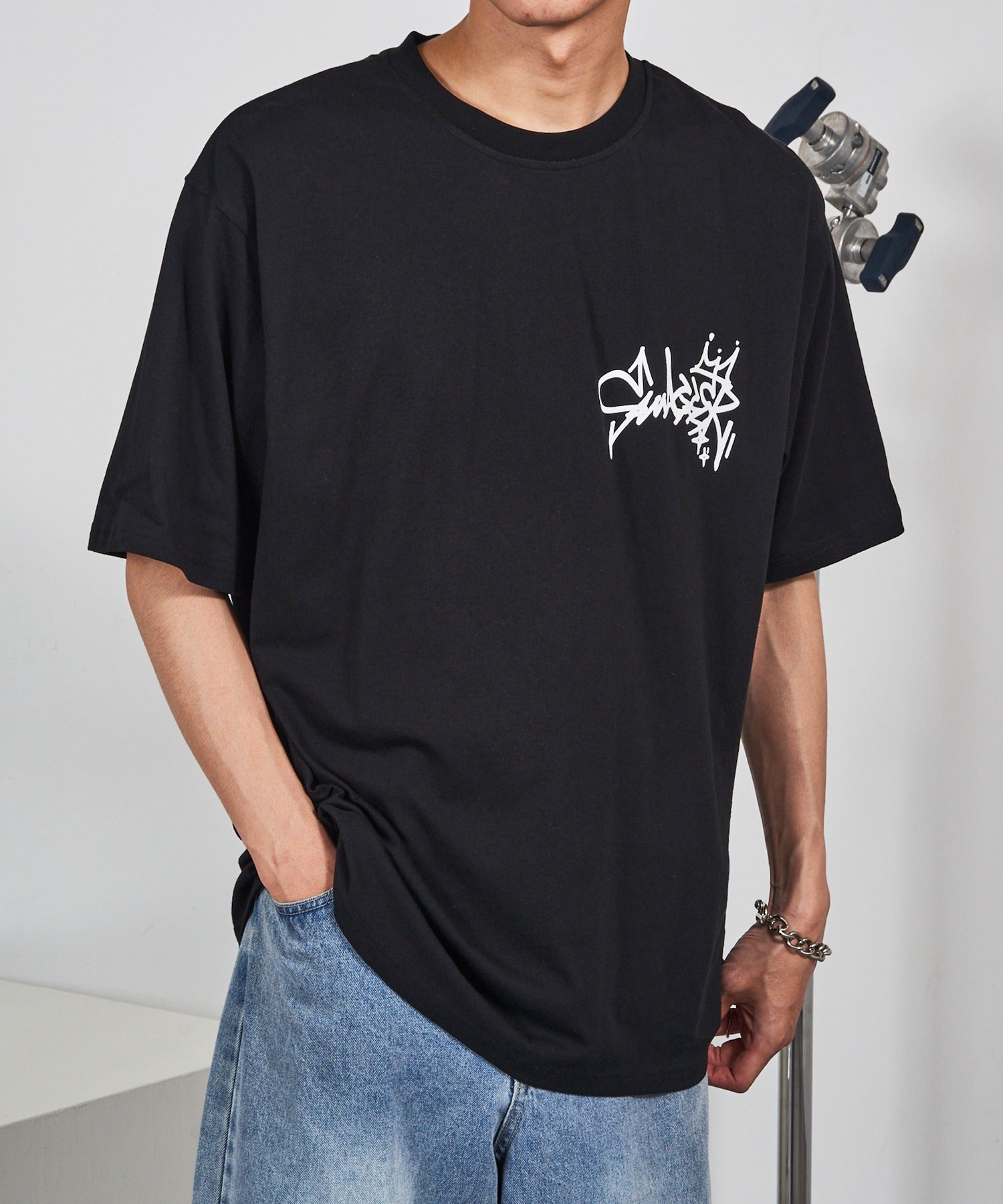 マガジンデモードコンタクト MAGASIN DE MODE CONTACT ビリヤードプリントTシャツ （ブラック） ブラック