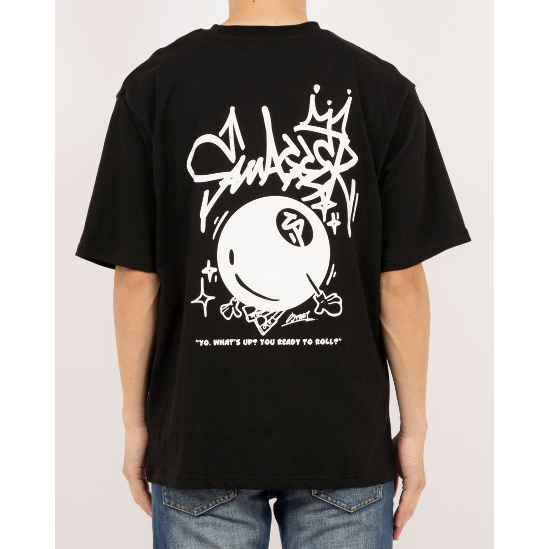 マガジンデモードコンタクト MAGASIN DE MODE CONTACT ビリヤードプリントTシャツ （ブラック） ブラック