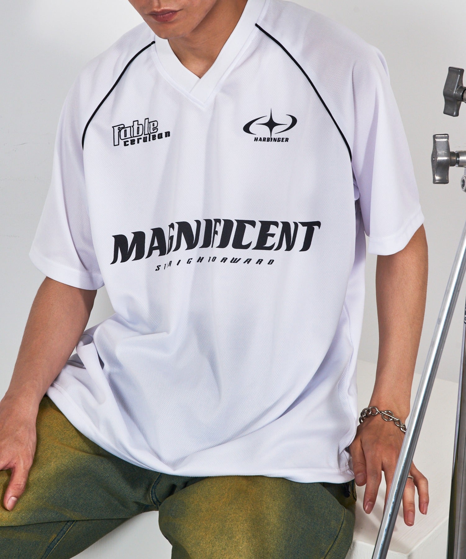 マガジンデモードコンタクト MAGASIN DE MODE CONTACT サッカーデザイン半袖Tシャツ （ホワイト系その他2） ホワイト系その他2