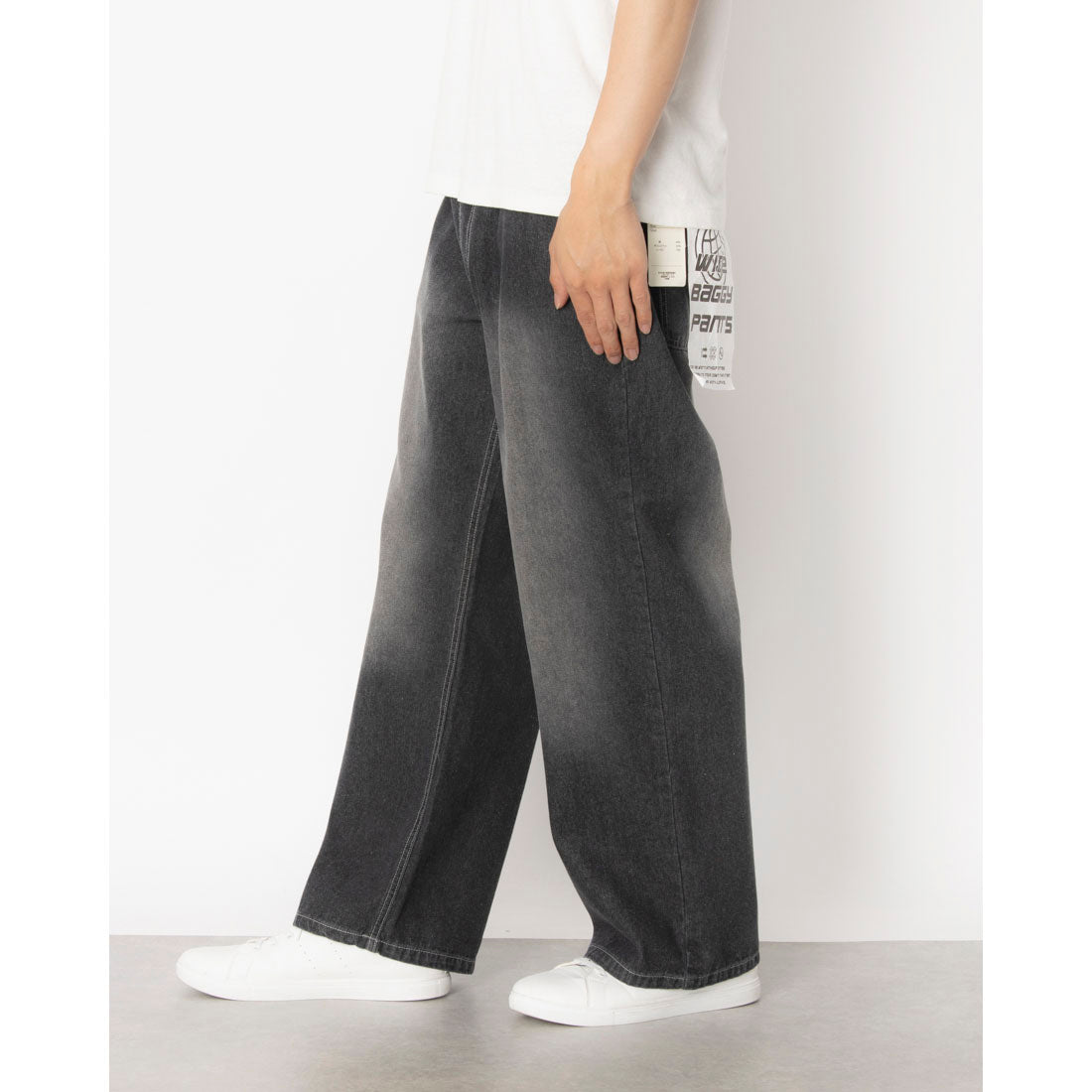 マガジンデモードコンタクト MAGASIN DE MODE CONTACT デニムワイドバギーパンツ （ブラック） ブラック
