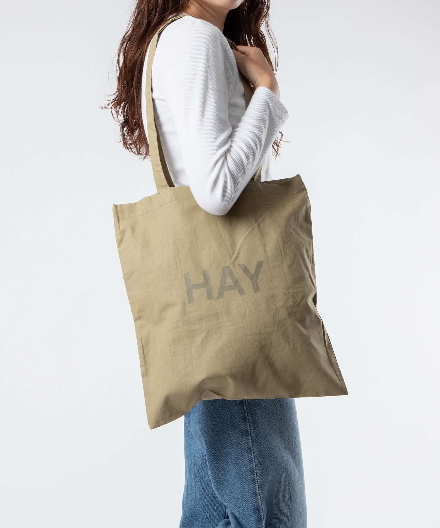 ヘイ HAY ヘイ HAY TOTE BAG トートバッグ メンズ レディース バッグ エコバッグ コットン （オリーブ） オリーブ