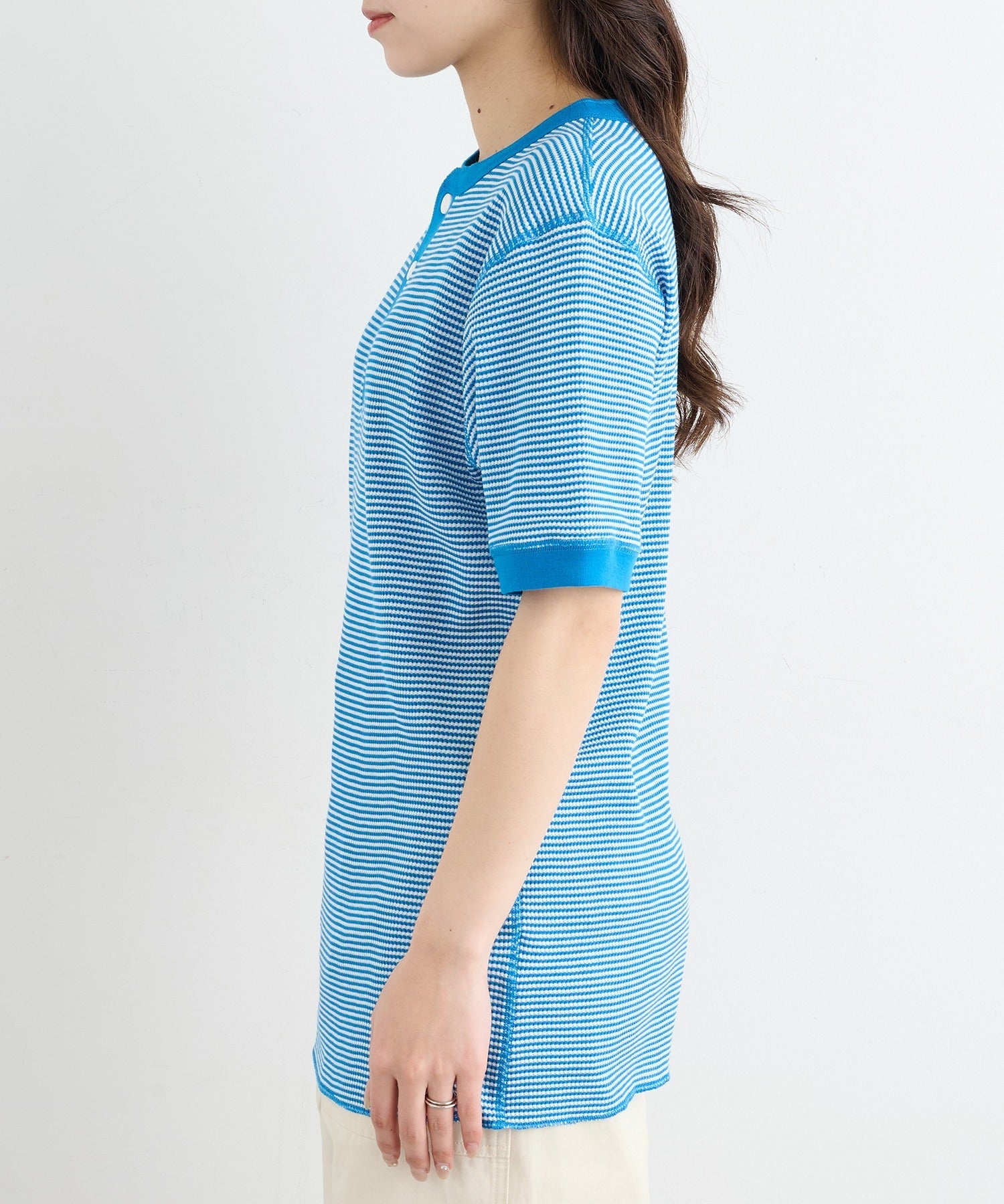 ヘルスニット Healthknit ヘンリーネックワッフル半袖パックTEEシャツ サーマル半袖パックTシャツ 601S （ロイヤルブルー） ロイヤルブルー