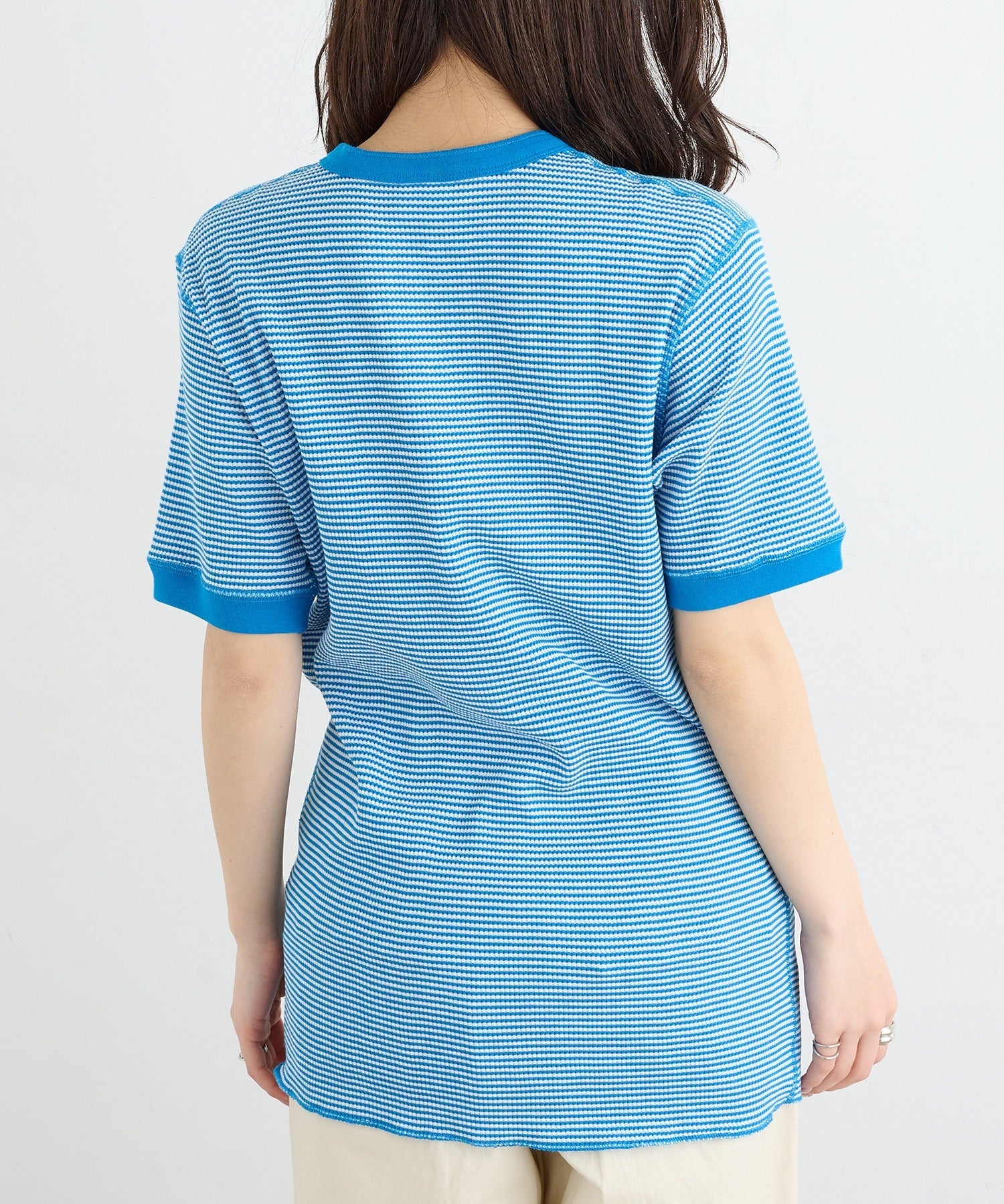 ヘルスニット Healthknit ヘンリーネックワッフル半袖パックTEEシャツ サーマル半袖パックTシャツ 601S （ロイヤルブルー） ロイヤルブルー