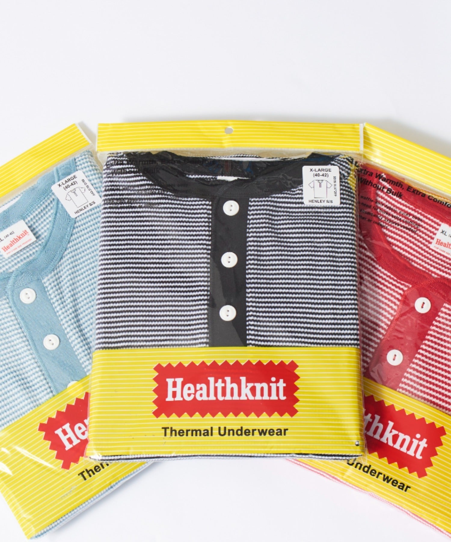 ヘルスニット Healthknit ヘンリーネックワッフル半袖パックTEEシャツ サーマル半袖パックTシャツ 601S （ブラック系その他2） ブラック系その他2