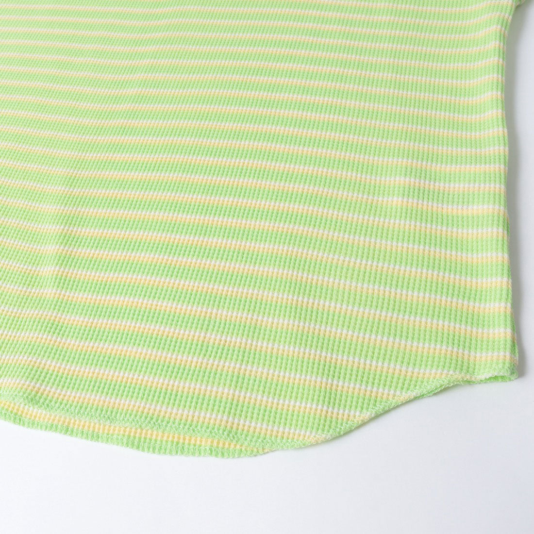 ヘルスニット Healthknit Multi Border Waffle Henleyneck S/S 679S （アイボリー系1） アイボリー系1