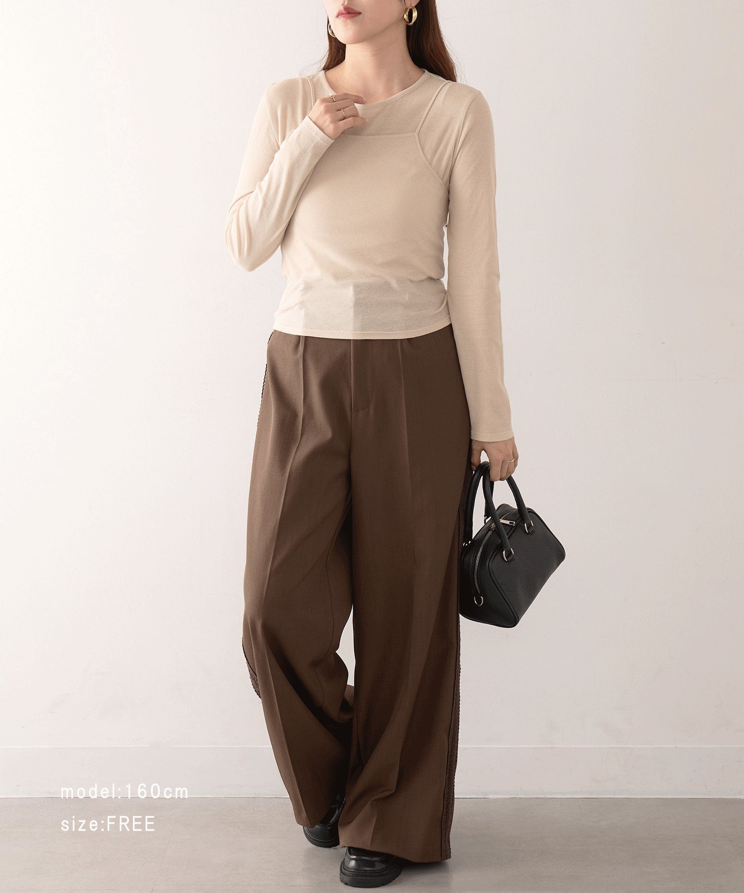 ヘルスニット Healthknit Camisole & L/S Tee Set HR26S-L304 （ライトベージュ） ライトベージュ