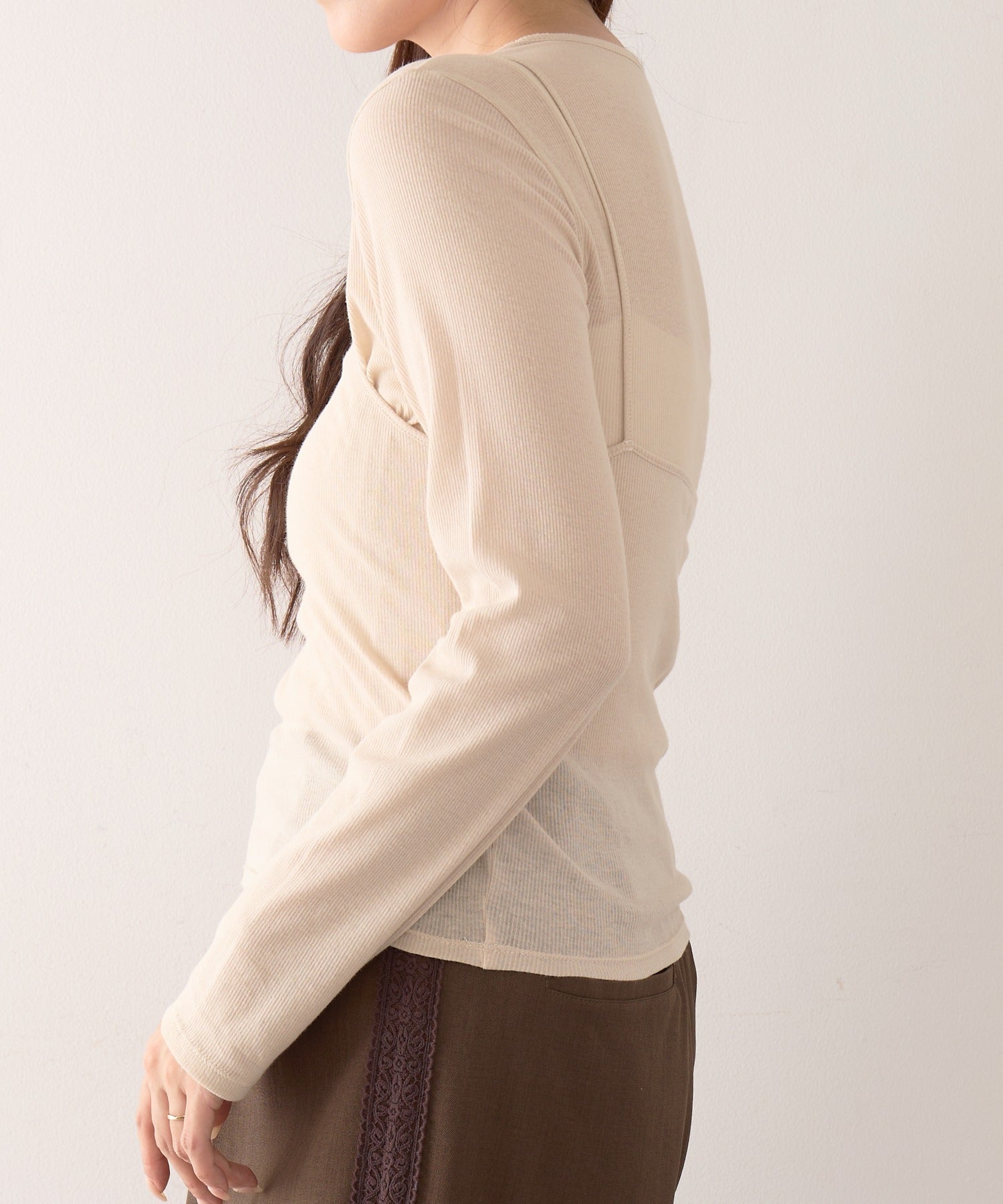 ヘルスニット Healthknit Camisole & L/S Tee Set HR26S-L304 （ライトベージュ） ライトベージュ
