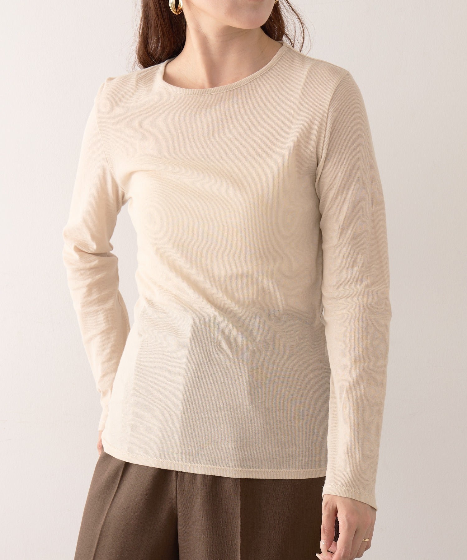 ヘルスニット Healthknit Camisole & L/S Tee Set HR26S-L304 （ライトベージュ） ライトベージュ