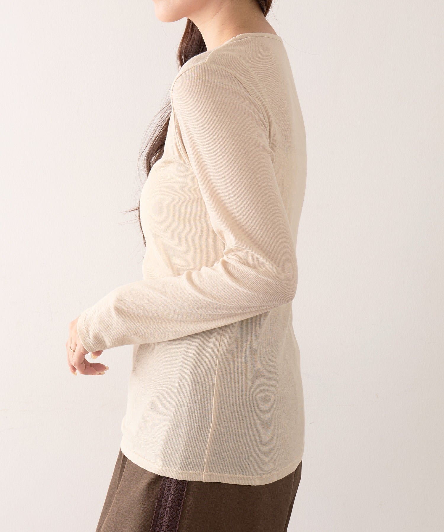 ヘルスニット Healthknit Camisole & L/S Tee Set HR26S-L304 （ライトベージュ） ライトベージュ