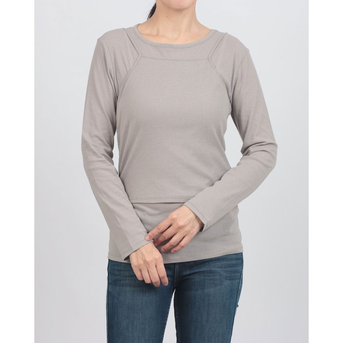 ヘルスニット Healthknit Camisole & L/S Tee Set HR26S-L304 （グレー） グレー