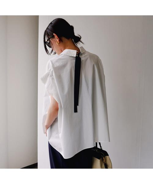 HERENCIA ブラウス Back ribbon blouse H425134 リボン （1/ホワイト） 1/ホワイト