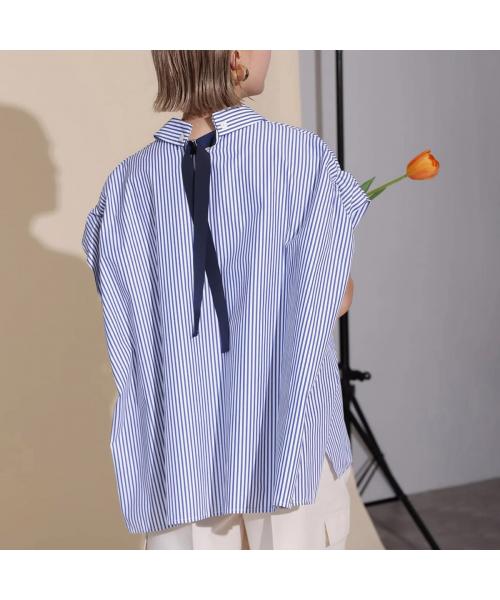 HERENCIA ブラウス Back ribbon blouse H425134 リボン （1/ホワイト） 1/ホワイト