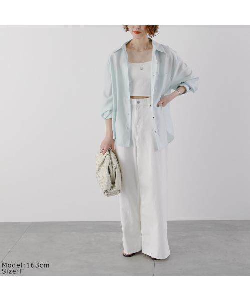 null null HERENCIA 長袖シャツ Back-opening tuck shirt H425140 シアー （1/ホワイト） 1/ホワイト