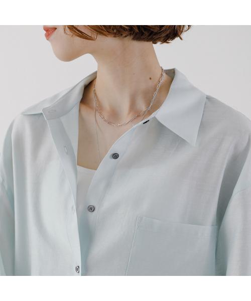null null HERENCIA 長袖シャツ Back-opening tuck shirt H425140 シアー （1/ホワイト） 1/ホワイト