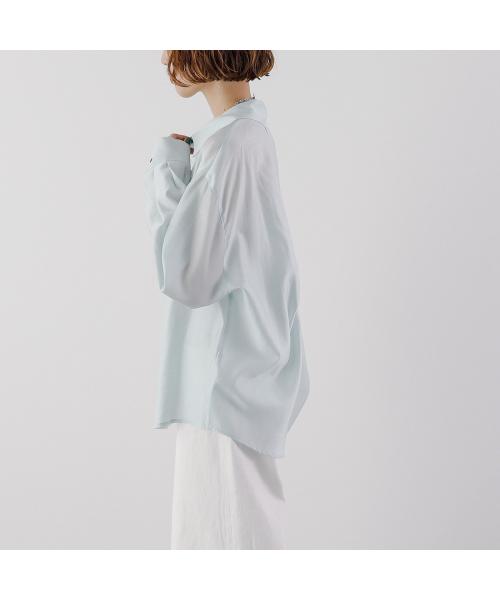 null null HERENCIA 長袖シャツ Back-opening tuck shirt H425140 シアー （1/ホワイト） 1/ホワイト